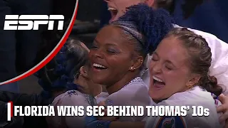 Trinity Thomas records TWO PERFECT 10s a Florida wins SEC Championship | ESPN Gymnastics