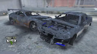 NGAMBIL BANGKAI SKYLINE GTR R34 UNTUK DI REBUILD (PART 2) !! GTA V ROLEPLAY