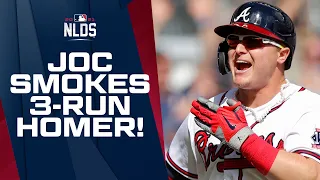 JOC POP!!! Braves' Joc Pederson smashes 3-run homer to put Atlanta up in NLDS Game 3!