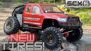 Axial SCX6 Rock Crawling on Proline Dual Stage Foams and Super Swampers