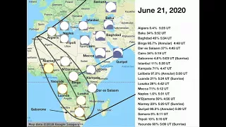 Annular Solar Eclipse • 2020 June 21• Africa, Europe, Middle East