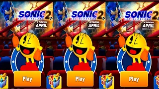 Sonic Dash - Pac Man Character All 51 Characters Unlocked Sonic the Hedgehog Movie 2 Gameplay