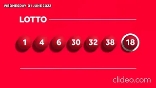 The National Lottery Lotto draw from 1 June 2022