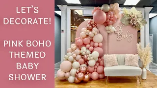 Setup With Me - Pink Boho Themed Baby Shower