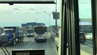 A Ride on the The Lincoln Tunnel Exclusive Bus Lane leading to New York City.