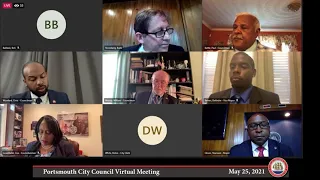 Portsmouth City Council Virtual Meeting May 25, 2021 Portsmouth Virginia