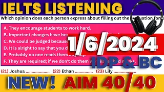 IELTS Listening Practice Test 2024 with Answers - 1/6/2024