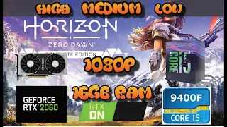 Horizon Zero Dawn-RTX 2060 | Can it hit 144 FPS? | Testing all Settings | 1080p