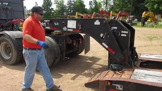 2009 Talbert T(4)DW-55SA-HRG-1-T1(EC3/1) Detachable lowboy trailer demonstration