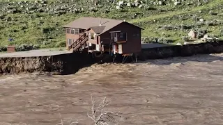 Indiana man captures video of house falling into Yellowstone River