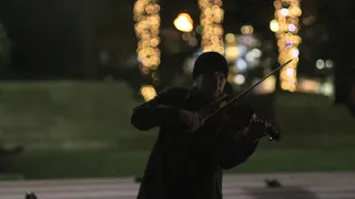Скрипач играет Вивальди на набережной в Ялте