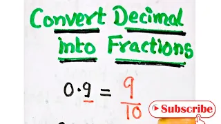 Convert Decimals into Fractions 😊🔢 #shorts