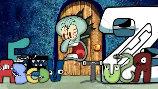 Squidward kicks out Dr Livesey Walk FULL Alphabet Lore which trying to get a pizza from Spongebob 2