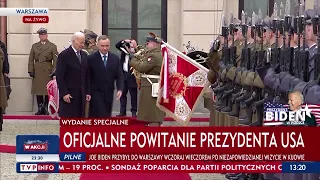 Prezydent Biden jest już w Pałacu Prezydenckim. Oficjalne powitanie