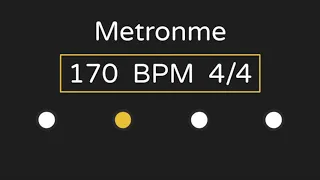 170 Bpm Metronome (with Accent ) | 4/4 Time |