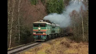 2ТЭ10В-4457 c грузовым поездом, подъездной путь АО "ЗТЗ"