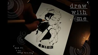 Draw with me on my iPad Pro ~ [Real time sketching session] | relaxing ambience + rain