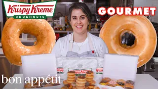 Pastry Chef Attempts to Make Gourmet Krispy Kreme Doughnuts | Gourmet Makes | Bon Appétit