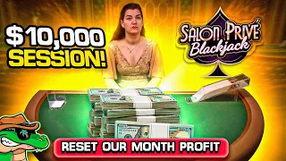 WE HIT THE SALON PRIVE TO RESET OUT MONTHLY PROFIT! - Daily Blackjack #114