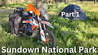 Michael and I both take a tumble on the way to Sundown National Park, a Ride we did late 2022.