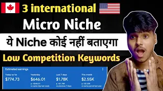 3 International Micro Niche idea | international Blogging Niche 2023 - Easy To Rank #1