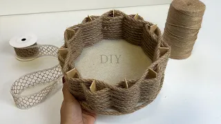 INCREDIBLY BEAUTIFUL BASKET OF JUTE AND MACRAMÉ BRAIDS WITH YOUR OWN HANDS! 😍 DIY