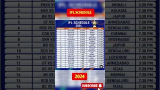 IPL 2024 MATCH SCHEDULE || IPL schedule 2024 || #ipl #viral