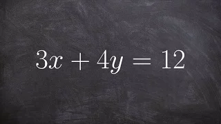 Rewriting an equation in slope intercept form to find the slope and y intercept