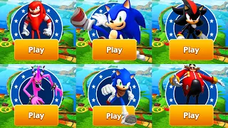 Sonic Dash 2: Sonic Boom - Team Sonic with Sonic Shadow and Knuckles - All Characters Unlocked