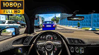 Audi R8 V10 Plus 2017 | City Car Driving [Steering Wheel] - Normal Driving