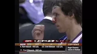 Steve Nash Suffers Nasty Cut to Nose (2007 ESPNEWS Coverage)