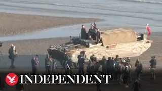 Watch again: View of Normandy beach on 80th D-day anniversary