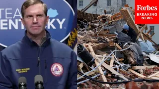 Kentucky Gov. Andy Beshear Holds Press Briefing Following Deadly Tornadoes And Storms