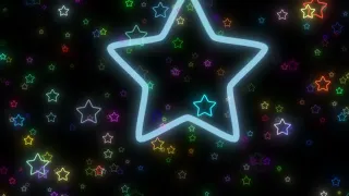 【4K】❤Neon Light Rainbow Stars Flying Star Background Video Loop❤【Background】【Wallpaper】