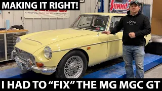 Making the MG MGC GT Right