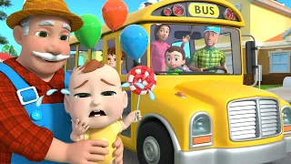 Wheels on the Bus Don't Cry Baby | Newborn Baby Songs & Nursery Rhymes