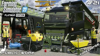 Transporting SAND with VOLVO FH16 & SCHWARZMULLER | Public Work | Farming Simulator 22 | Episode 21