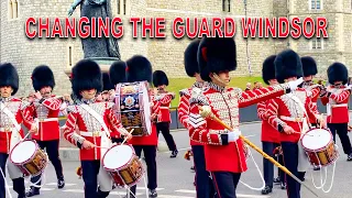 CHANGING THE GUARD WINDSOR! COLDSTREAM GUARDS CORPS OF DRUMS | 12th May 2022 | WINDSOR CASTLE