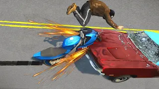 GTA 4 Motorcycle Crashes Ragdoll Compilation Ep. 106