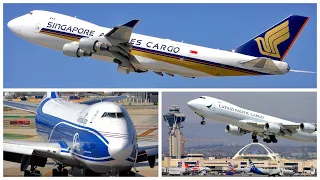 [4K] 3 747 CARGO PLANES AT LAX - PLANE SPOTTING - SEPTEMBER 2019