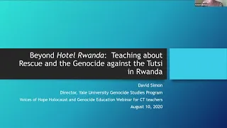 Stand Up! Teaching Rescue in Times of Conflict - Beyond Hotel Rwanda