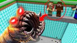 ÖLÜRSEN GİZEMLİ YERALTI CANAVARI ÇUKURUNA DÜŞERSİN! 👹 - Minecraft ZENGİN FAKİR HAYATI