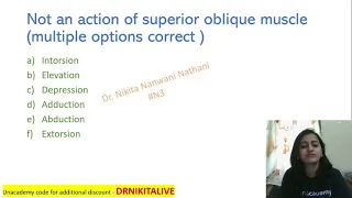 Mnemonic of the day - Extra ocular muscles action - Superior oblique | Ophthalmology | Dr. Nikita