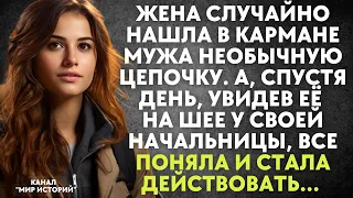 Жена нашла в кармане мужа необычную цепочку. А вскоре, увидев её на шее у начальницы, все поняла...