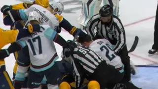 Nashville Predators Vs Seattle Kraken Scrum