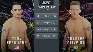 Tony Ferguson Vs. Charles Oliveira : UFC 4 Gameplay (Legendary Difficulty) (AI Vs AI) (PS5)