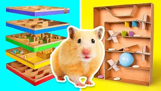 Coolest Crafts For Active Hamsters || DIY Mazes From Cardboard