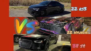 22 Audi rs3 & b8 S4 vs 22 Elantra N