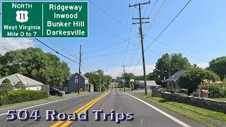 ⁴ᴷ Road Trip #976 - US-11 N - West Virginia Mile 0-7 - Ridgeway/Bunker Hill/Inwood/Darkesville
