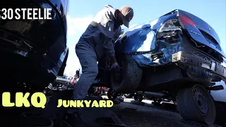 lkq junkyard trip to grab a Honda Civic wheel $30